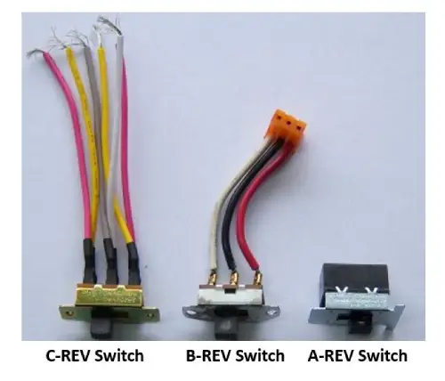 Fig 3- Different Types of Ceiling Fan Reverse Switches