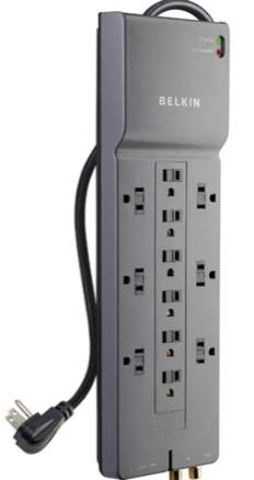 Fig 1- A Belkin Surge Protector with 12 Sockets