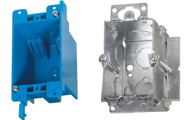 Fig 1- Plastic and Metal Junction Boxes